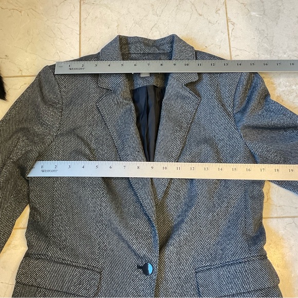 Calvin Kline Blazer, black & white woven fabric, classic, dress up or down, Sz S - Picture 12 of 13